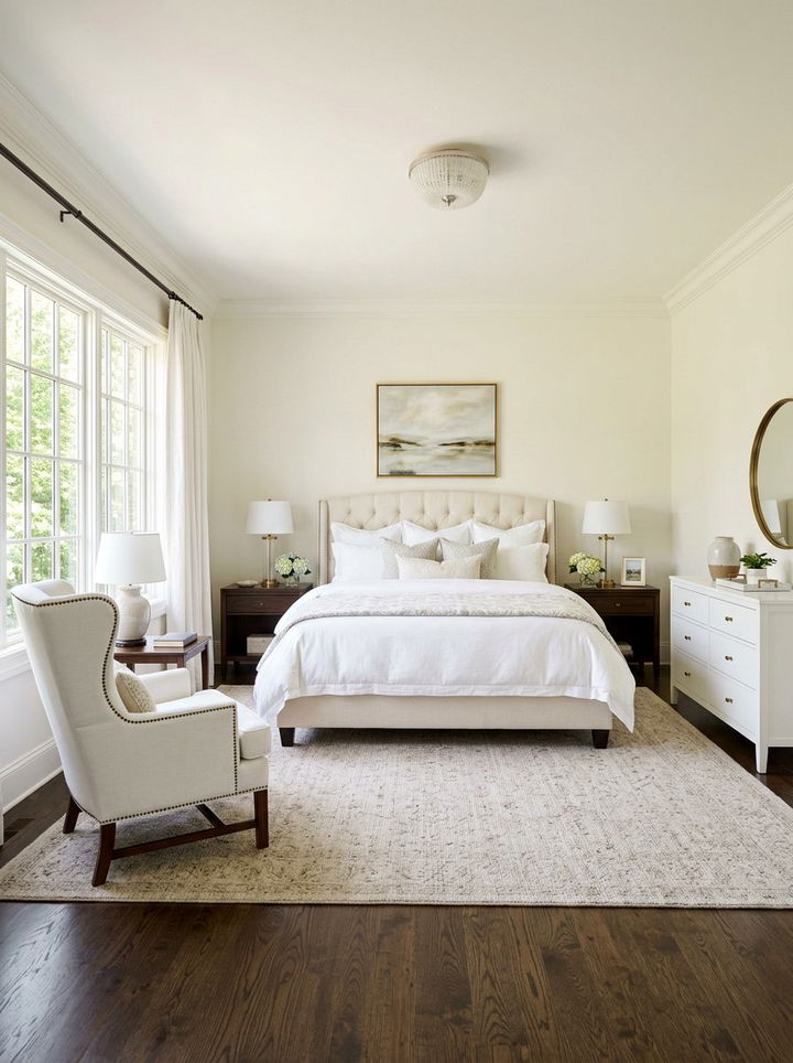 Transitional White Bedroom - 30 white bedroom decor ideas