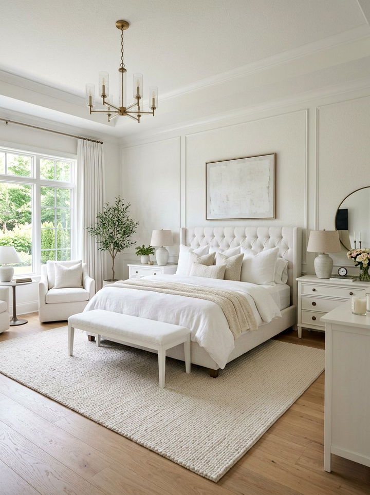 Transitional White Bedroom - 30 white bedroom design ideas