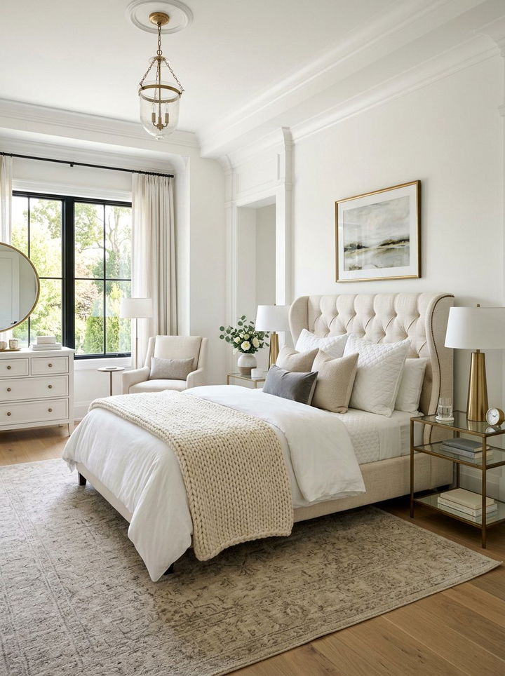 Transitional White Bedroom - 30 white bedroom ideas