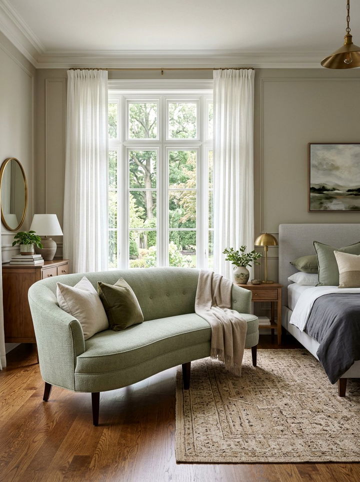 Transitional bedroom settee - 30 bedroom with sitting area ideas