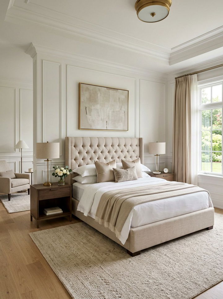 Transitional beige bedroom - 30 rustic beige bedroom ideas