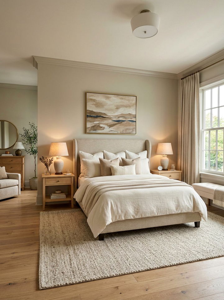 Transitional beige bedroom - 30 all beige bedroom ideas