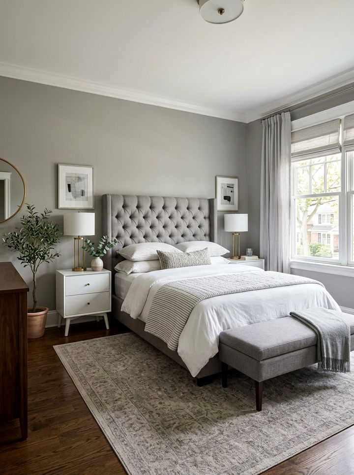 Transitional stone gray bedroom - 30 stone gray bedroom ideas