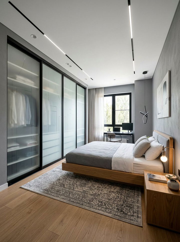 Translucent Panel Closet Door - 30 bedroom closet doors