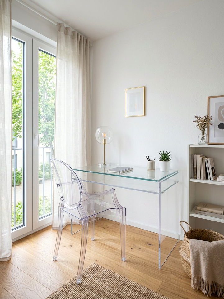 Transparent Furniture - 30 tiny bedroom ideas