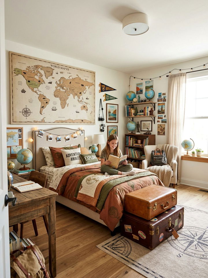 Travel Theme Tween Bedroom - 30 tween bedroom ideas