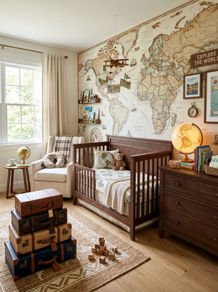 Travel Themed Nursery - 30 infant bedroom ideas