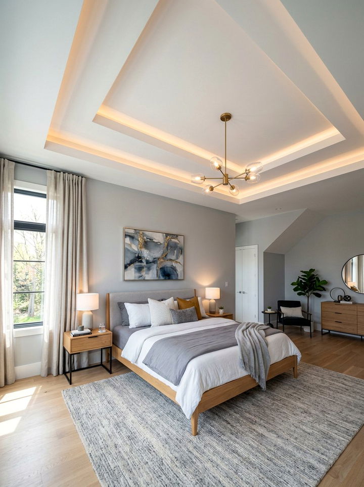 Tray Ceiling - 30 bedroom ceiling ideas