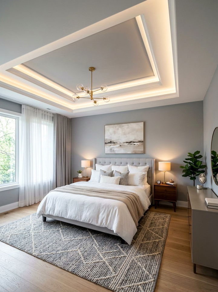 Tray Ceiling - 30 bedroom ceiling design ideas