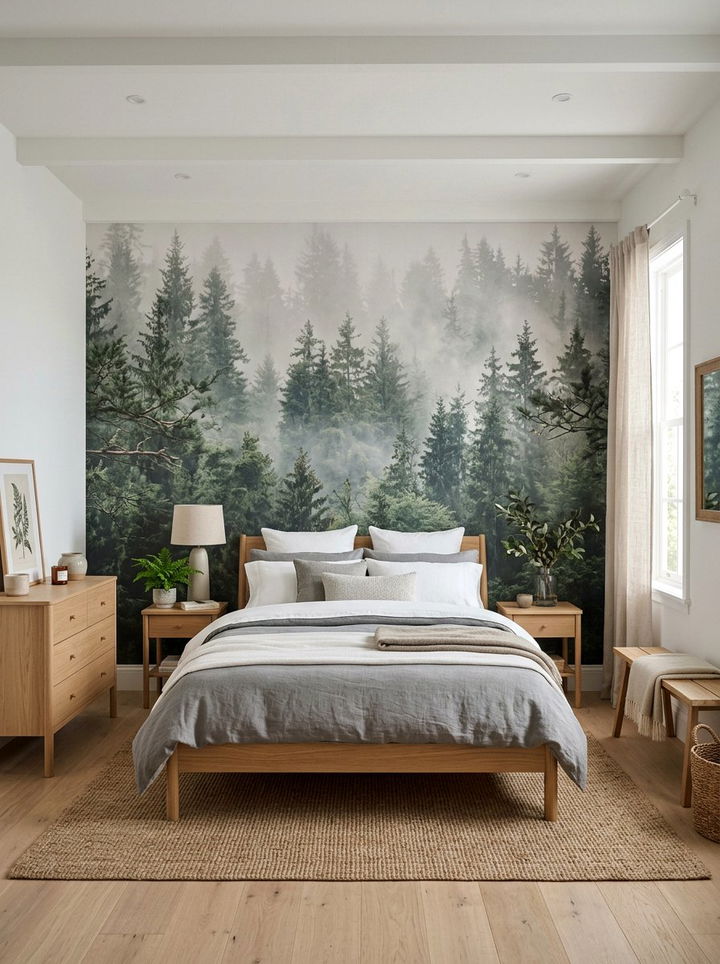 Tree Wallpaper Bedroom - 30 forest bedroom ideas