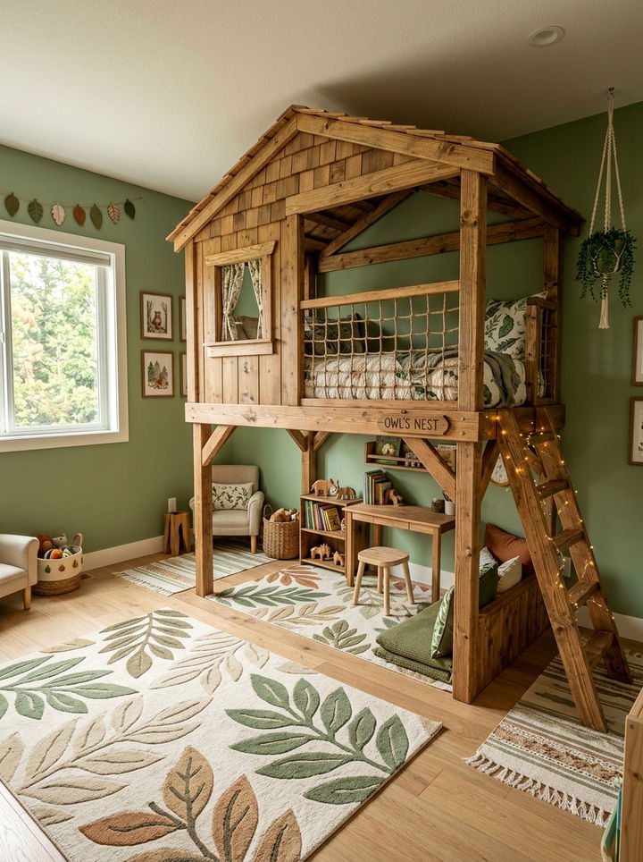 Treehouse Style Bed - 30 boys bedroom ideas