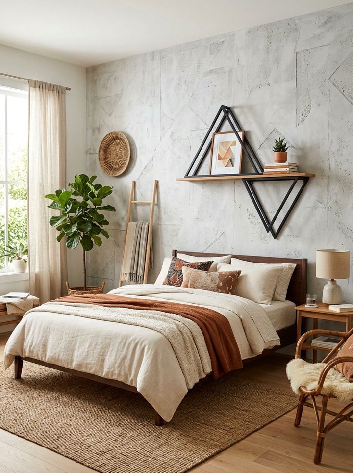 Triangle Floating Shelf - 30 bedroom floating shelves