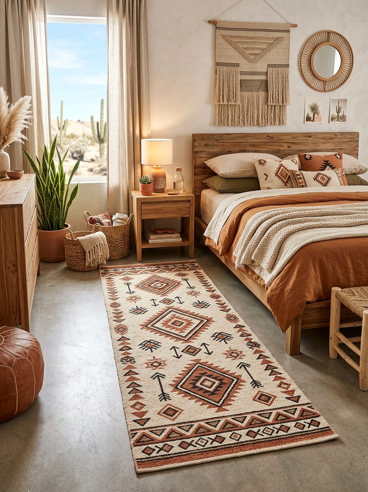 Tribal Print Runner Rug - 30 bedroom runner rugs