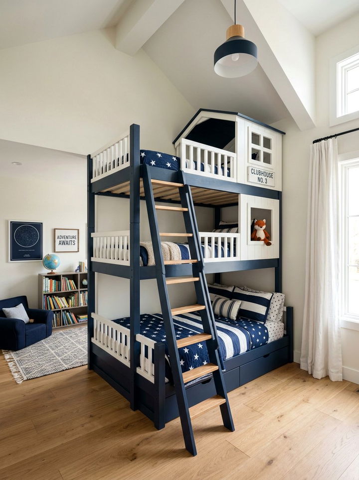 Triple Bunk Bed - 30 bedroom bunk bed ideas