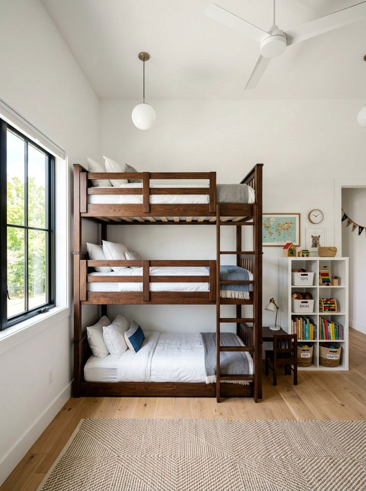 Triple Bunk Beds - 30 shared bedroom ideas
