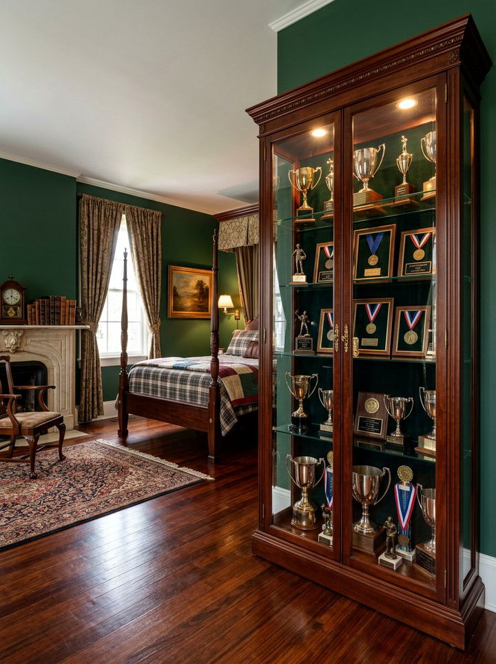 Trophy And Medal Cabinet - 30 bedroom medal display ideas