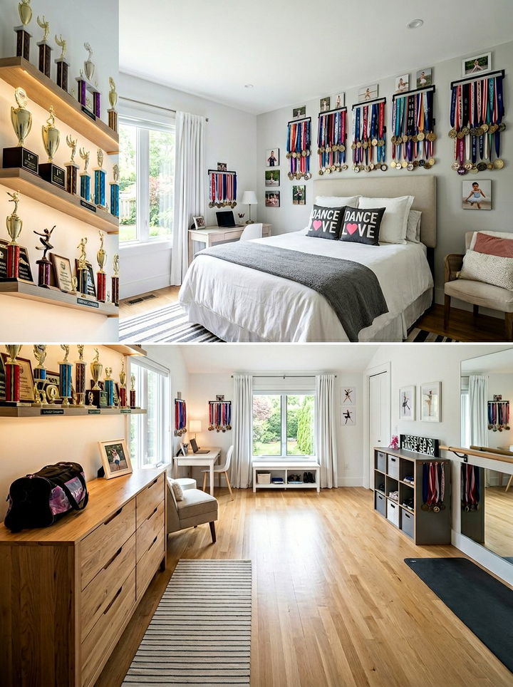 Trophy Display Dance Bedroom - 30 dance bedroom ideas