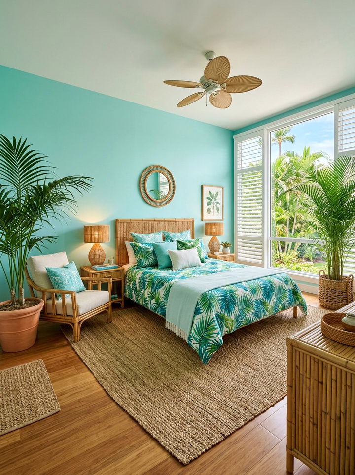 Tropical Aqua Bedroom - 30 aqua bedroom ideas