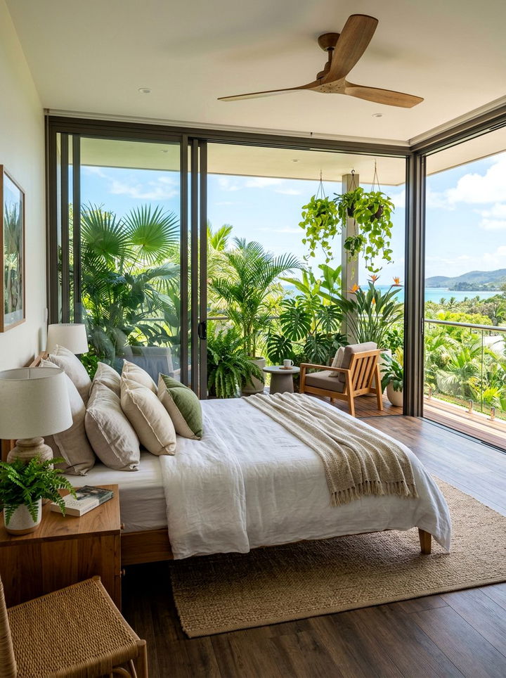 Tropical Balcony Bedroom - 30 tropical bedroom ideas