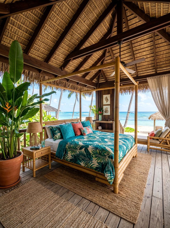 Tropical Beach Bedroom - 30 ocean themed bedroom ideas