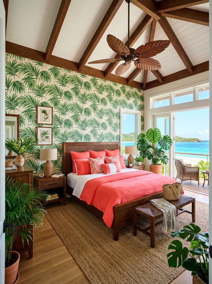 Tropical Beach Bedroom - 30 coastal bedroom ideas