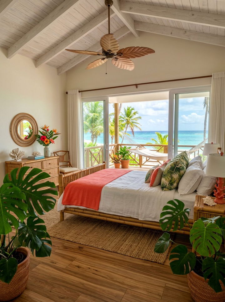 Tropical Beach House Bedroom - 30 beach house bedroom ideas