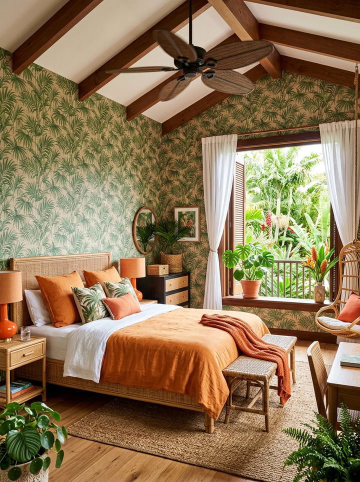 Tropical Bedroom - 30 bedroom decor ideas
