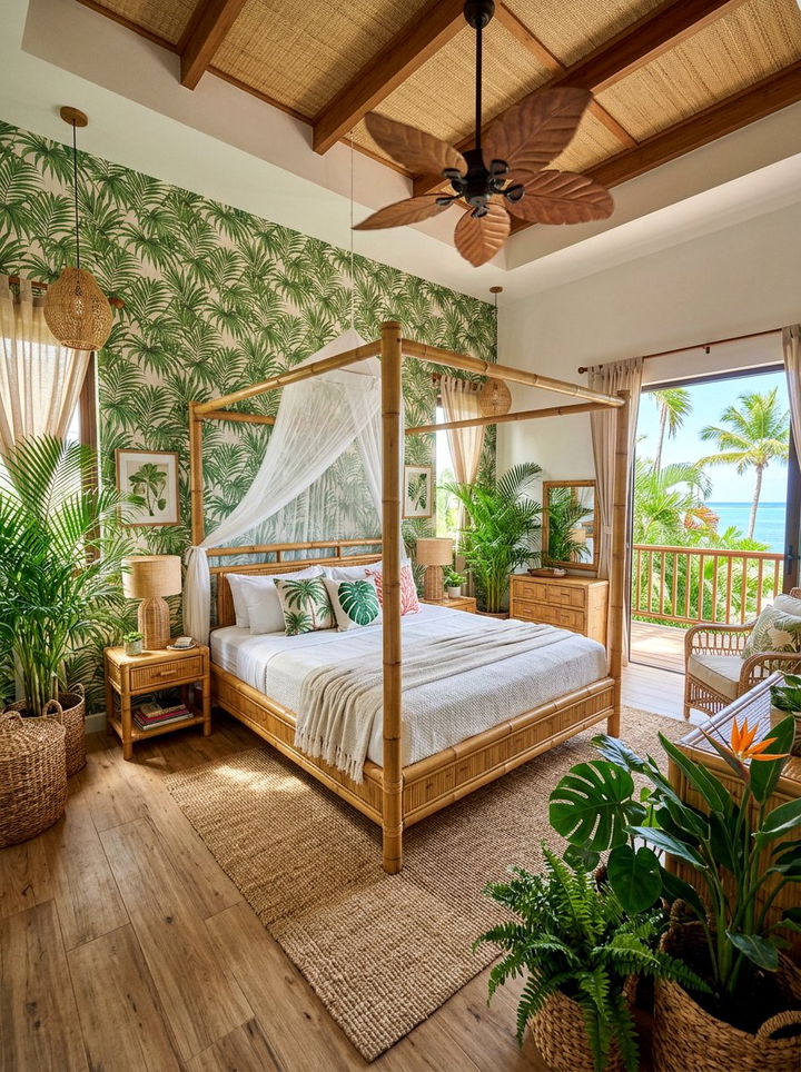 Tropical Bedroom - 30 peaceful bedroom ideas