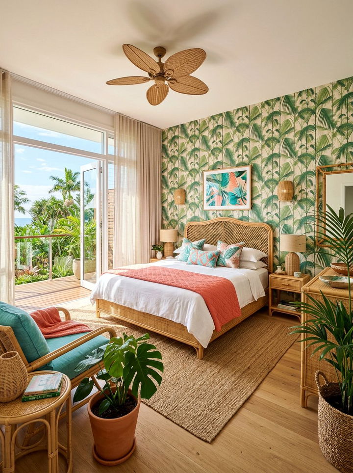 Tropical Bedroom - 30 bedroom themes