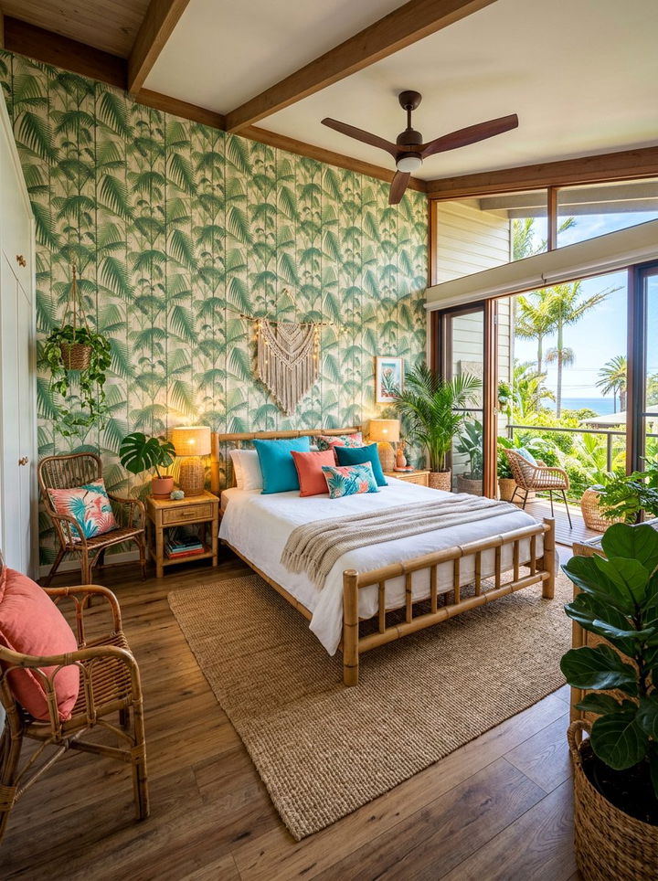 Tropical Inspired Bedroom - 30 young adult bedroom ideas