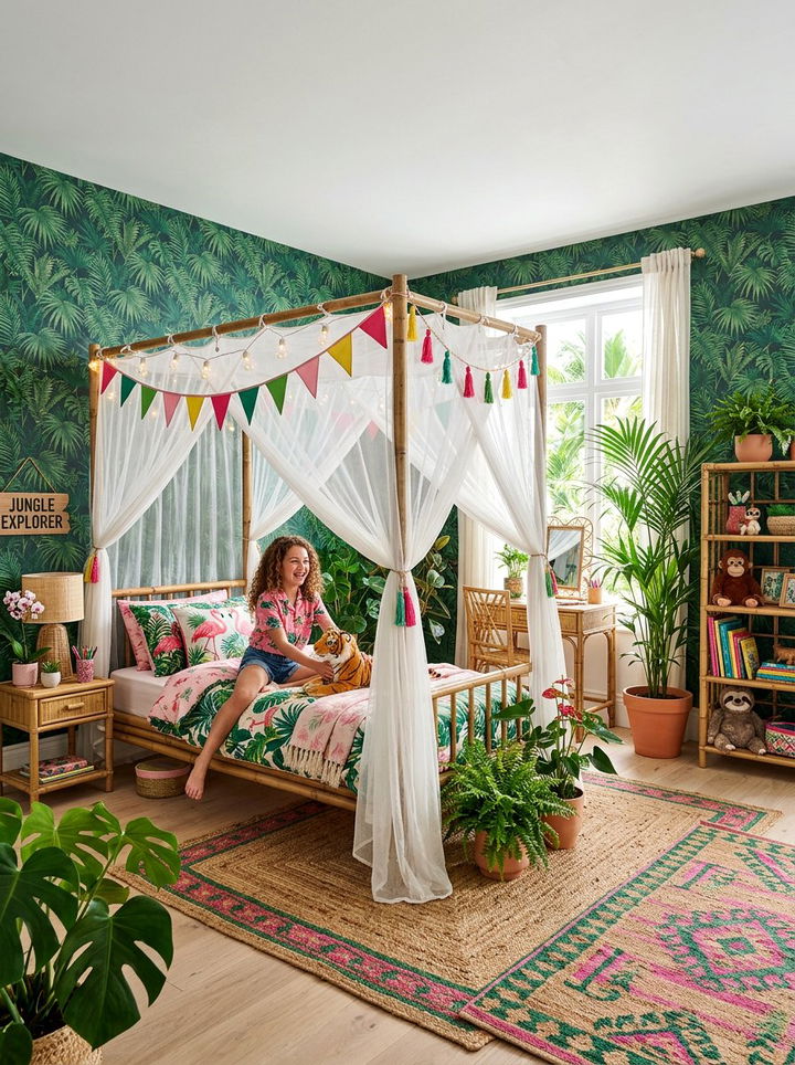 Tropical Jungle Girl Bedroom - 30 girls bedroom ideas