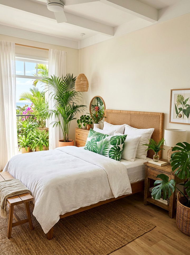 Tropical Leaf Lumbar Pillow - 30 bedroom lumbar pillows