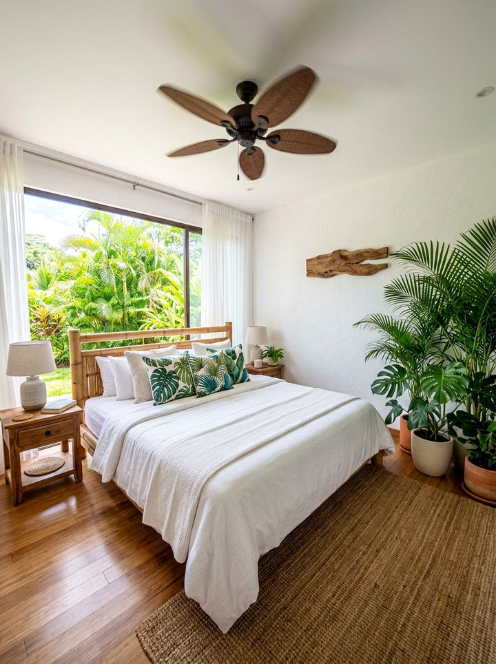 Tropical Leaf Print Pillows - 30 bedroom decorative pillows