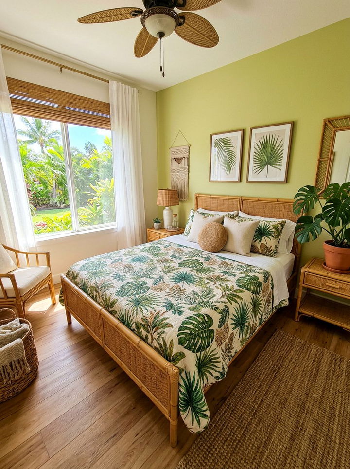 Tropical Leaf Quilt - 30 bedroom quilts