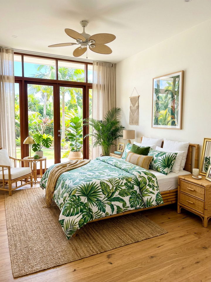 Tropical Palm Leaf Duvet Cover - 30 bedroom duvet covers