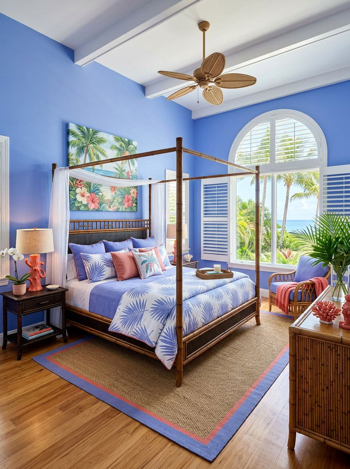 Tropical Periwinkle Theme - 30 periwinkle bedroom ideas