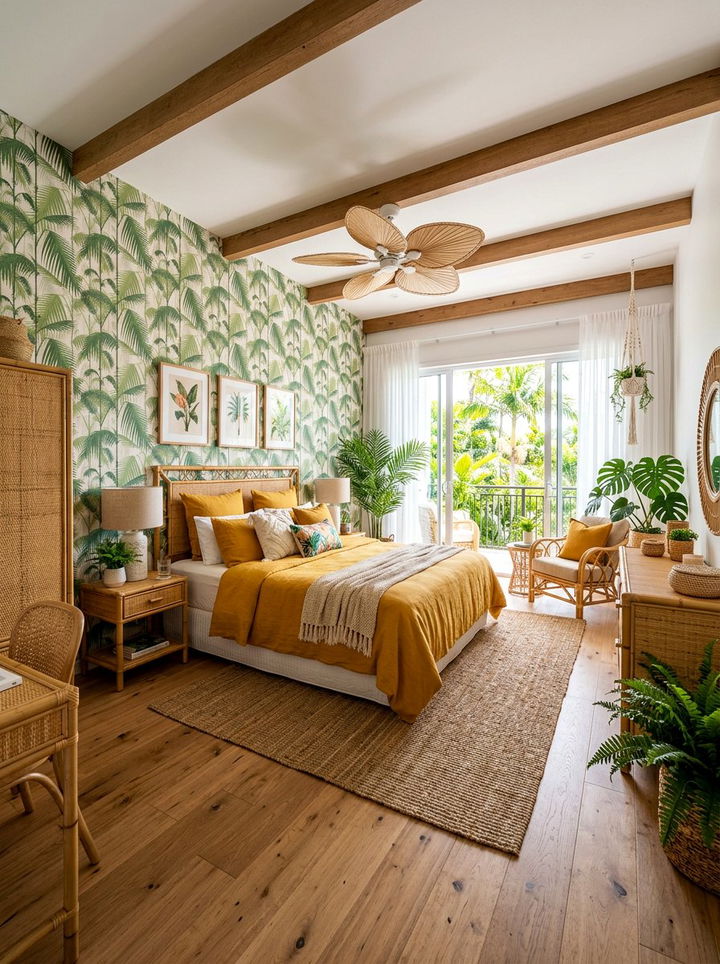 Tropical Saffron Bedroom - 30 saffron bedroom ideas