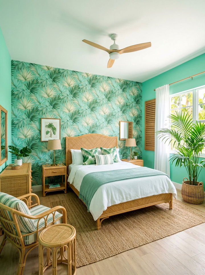 Tropical Seafoam Green Bedroom - 30 seafoam green bedroom ideas