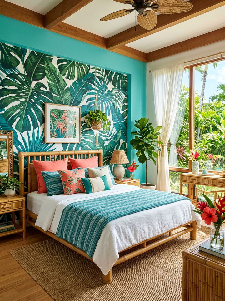 Tropical Teal Bedroom Theme - 30 teal bedroom decor ideas