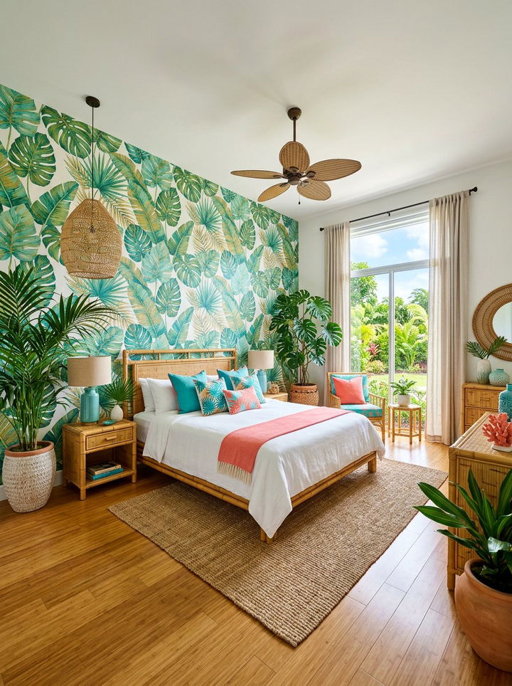 Tropical Theme Bedroom - 30 bedroom inspiration ideas