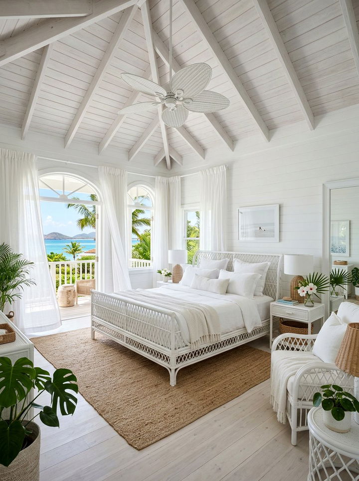 Tropical White Bedroom - 30 all white bedroom ideas