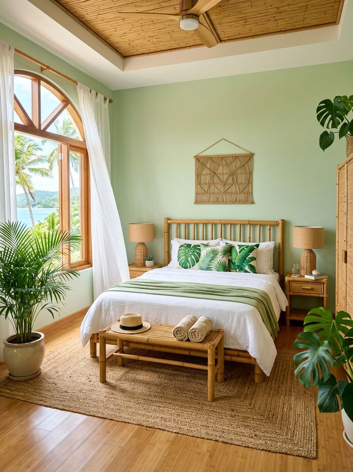 Tropical pistachio bedroom - 30 pistachio bedroom ideas