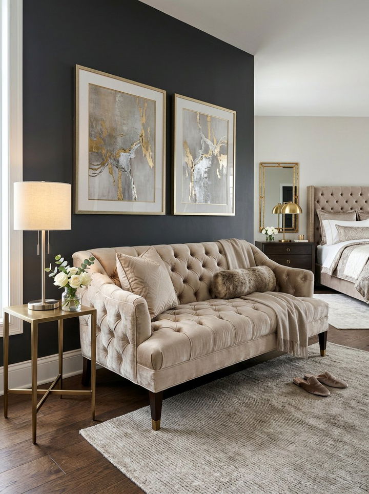 Tufted Bedroom Settee - 30 bedroom settees