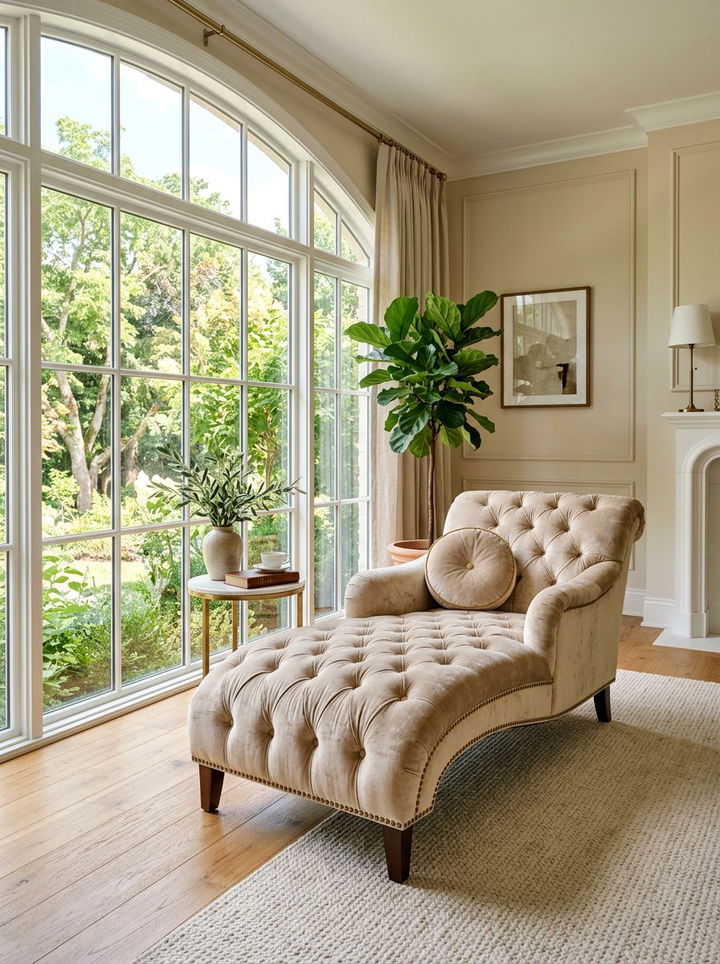 Tufted Chaise Lounge - 30 bedroom furniture ideas