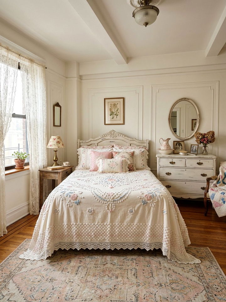 Tufted Cotton Bedspread - 30 cotton bedroom ideas