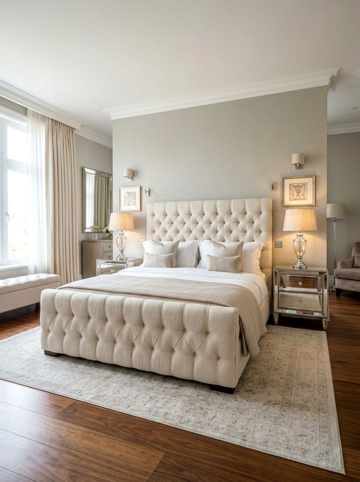 Tufted Headboard Bedroom - 30 feminine bedroom ideas