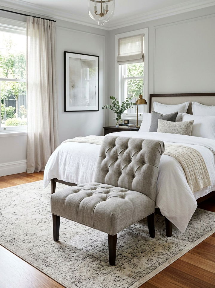 Tufted Slipper Chair - 30 bedroom chairs