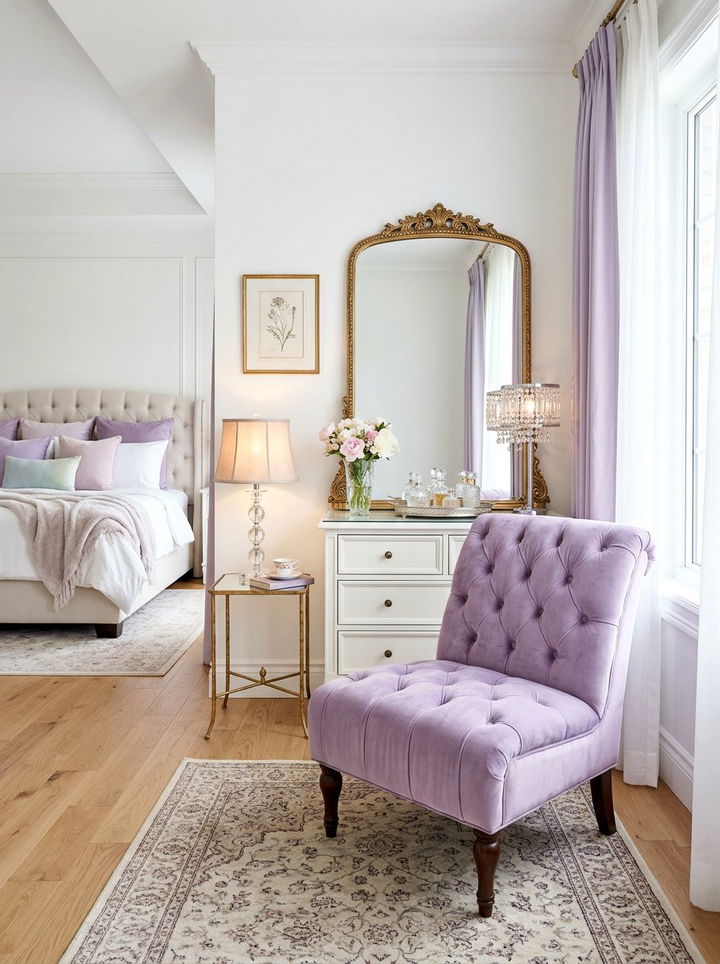 Tufted Slipper Chair - 30 bedroom accent chairs