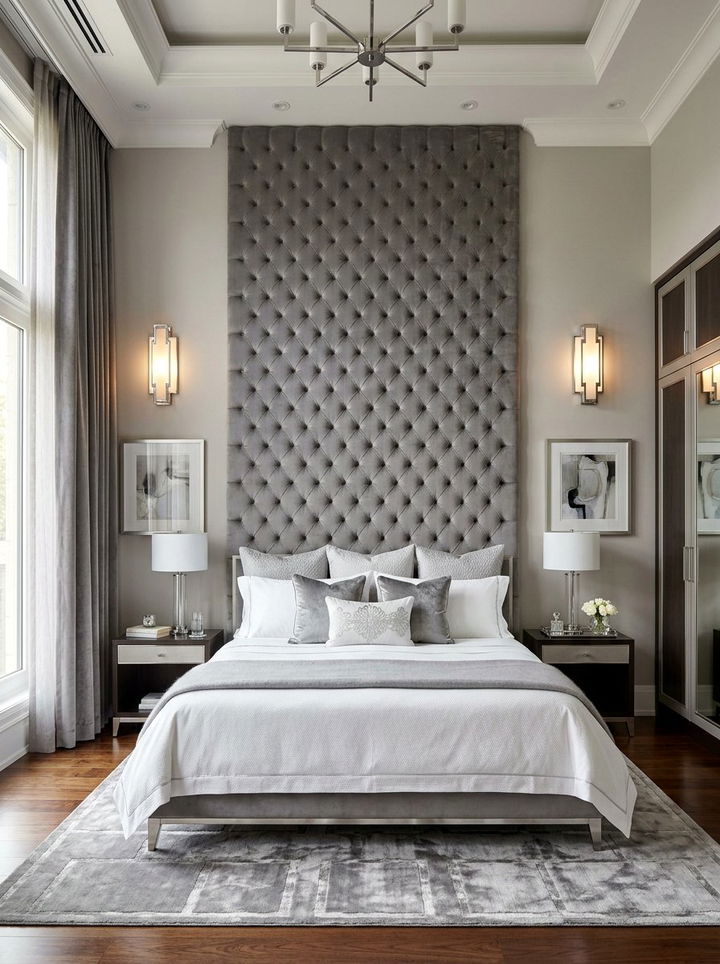 Tufted Wall Panel Bedroom - 30 Hollywood bedroom ideas