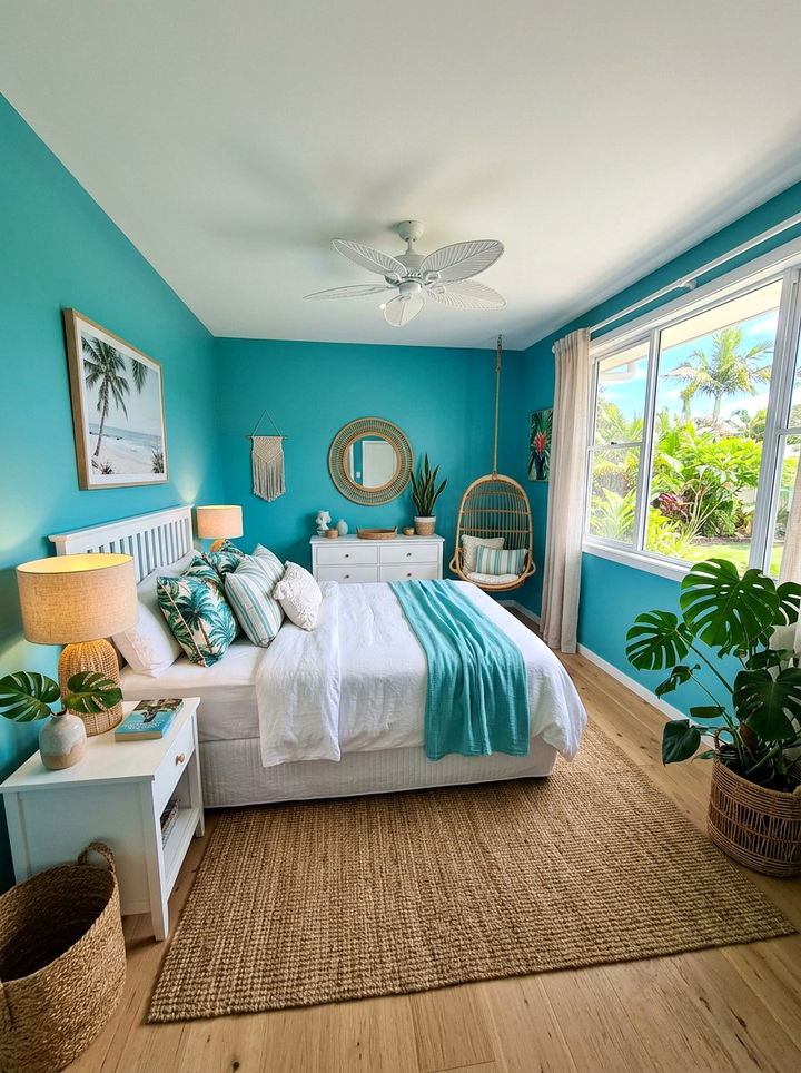 Turquoise bedroom - 30 sky inspired bedroom color ideas